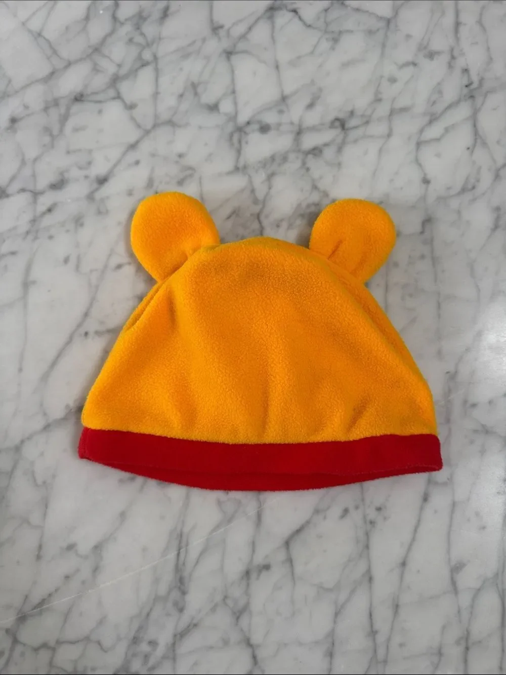 Pooh Fleece Beanie Red Trim Kid